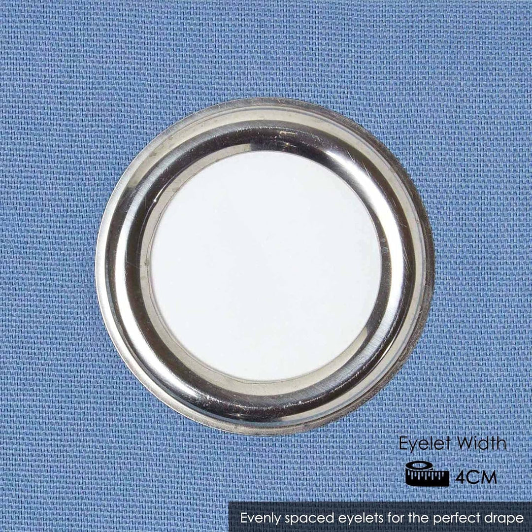 Homescapes 2er Set eifarbige Ösen Gardinen je B137 x L182 cm aus 100% Baumwolle, blickdichte Vorhäng