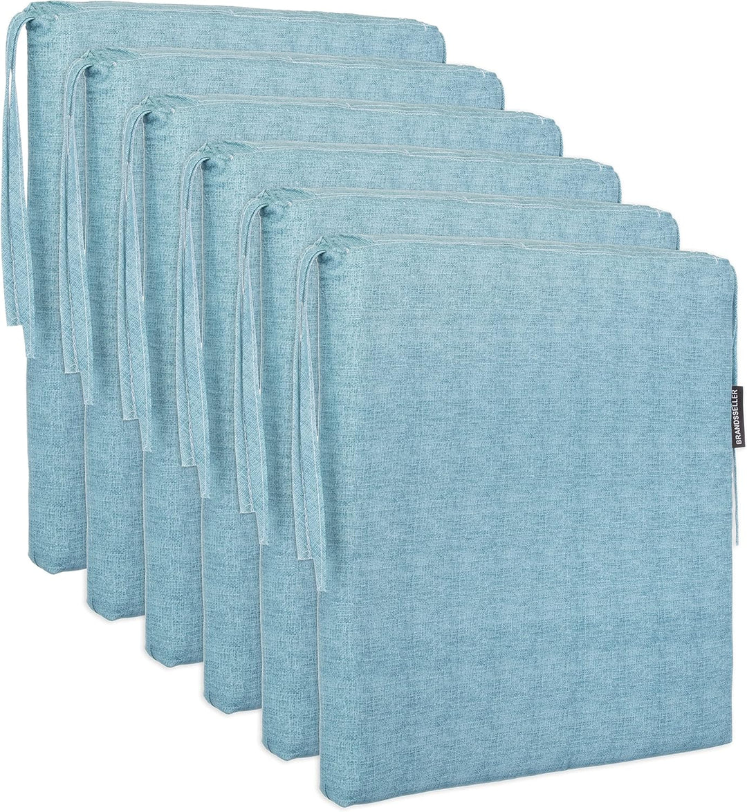 Brandsseller Sitzkissen ca. 40x40 cm mit Klettverschluss Stuhlauflage Sitzauflage 4 Kordelbändern fü