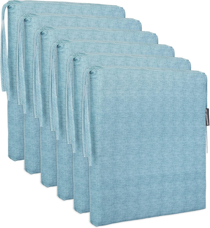 Brandsseller Sitzkissen ca. 40x40 cm mit Klettverschluss Stuhlauflage Sitzauflage 4 Kordelbändern fü