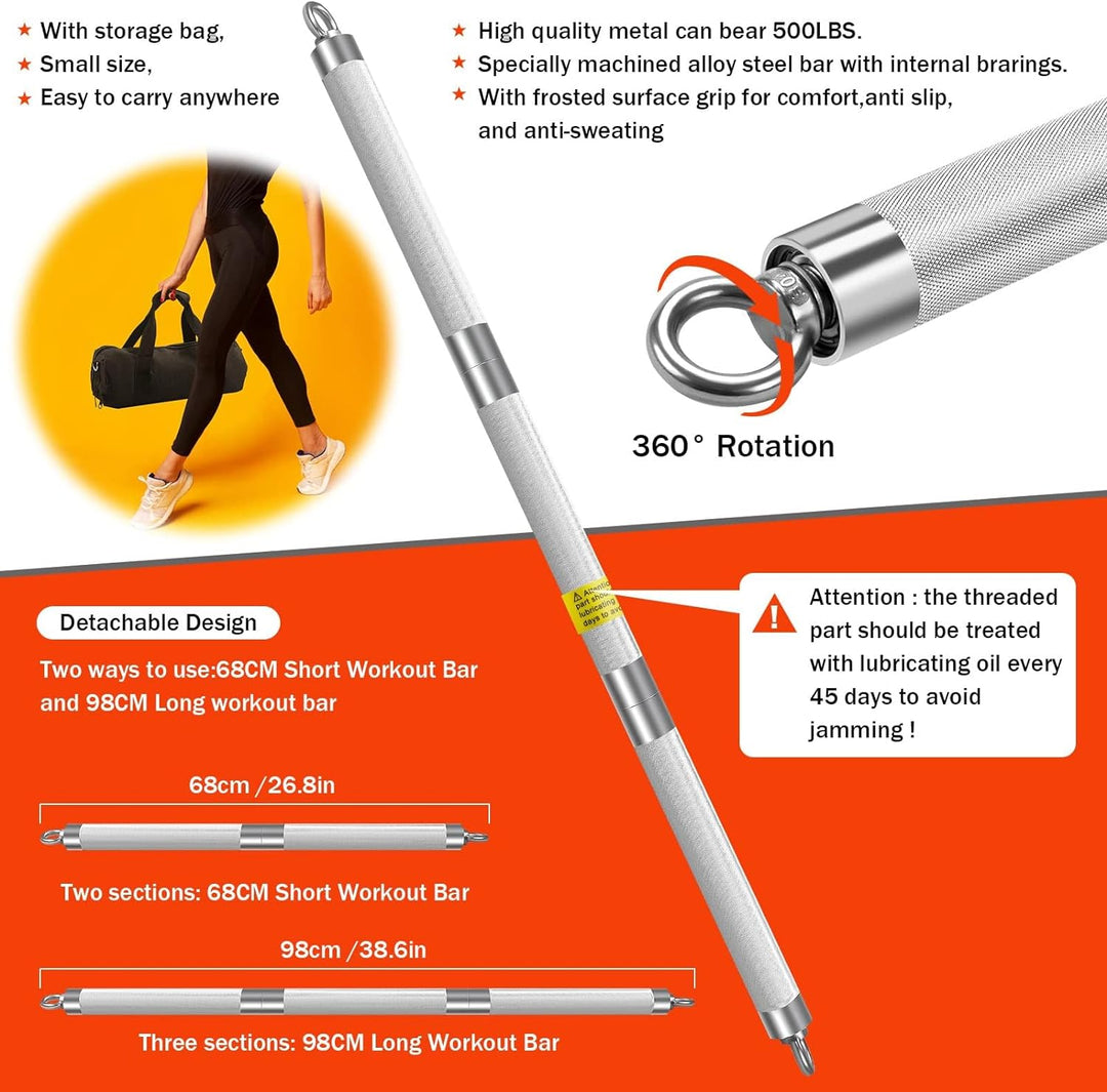 DASKING Tragbares itnessgeräte für zuhause mit 8 bruchfesten, stapelbaren Widerstandsbändern,Home Gy