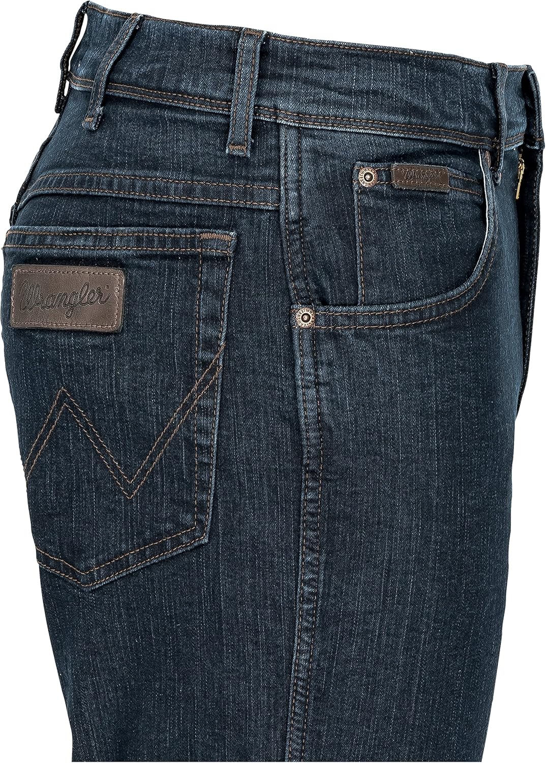 Wrangler Texas Stretch Herren Jeans Regular Fit inkl. Gürtel (W40/L36, Blue Black)