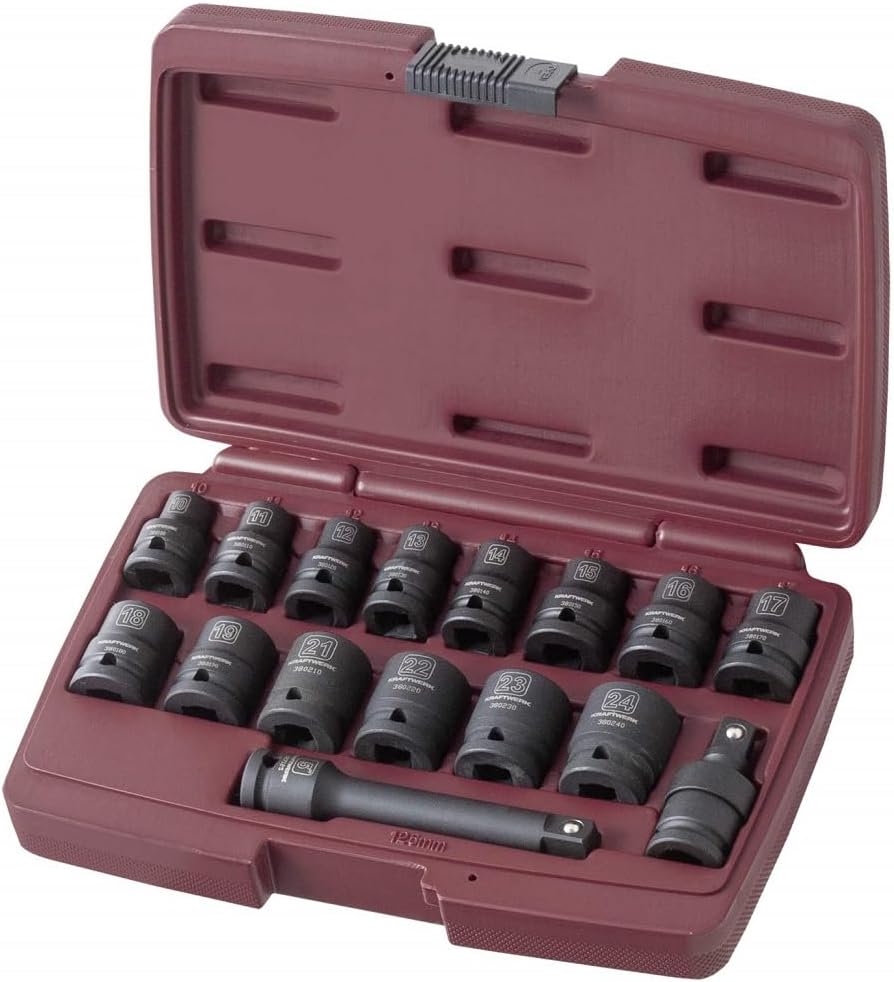 Kraftwerk 380005 16-teilig Schlagstecknuss-Satz 1/2 Zoll