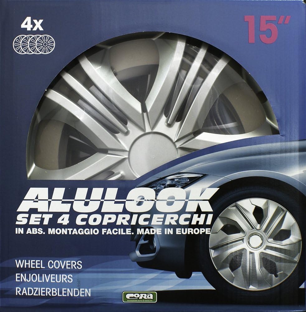 Cora Alulook Fun 40945 Radzierblenden, 15 Zoll, 4 Stück im Set, 15 Zoll