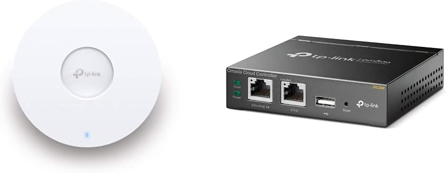 TP-Link EAP660 HD AX3600 Gigabit Dualband WiFi 6 WLAN Accesspoint, weiss & OC200 Omada Hybrid PoE Cl