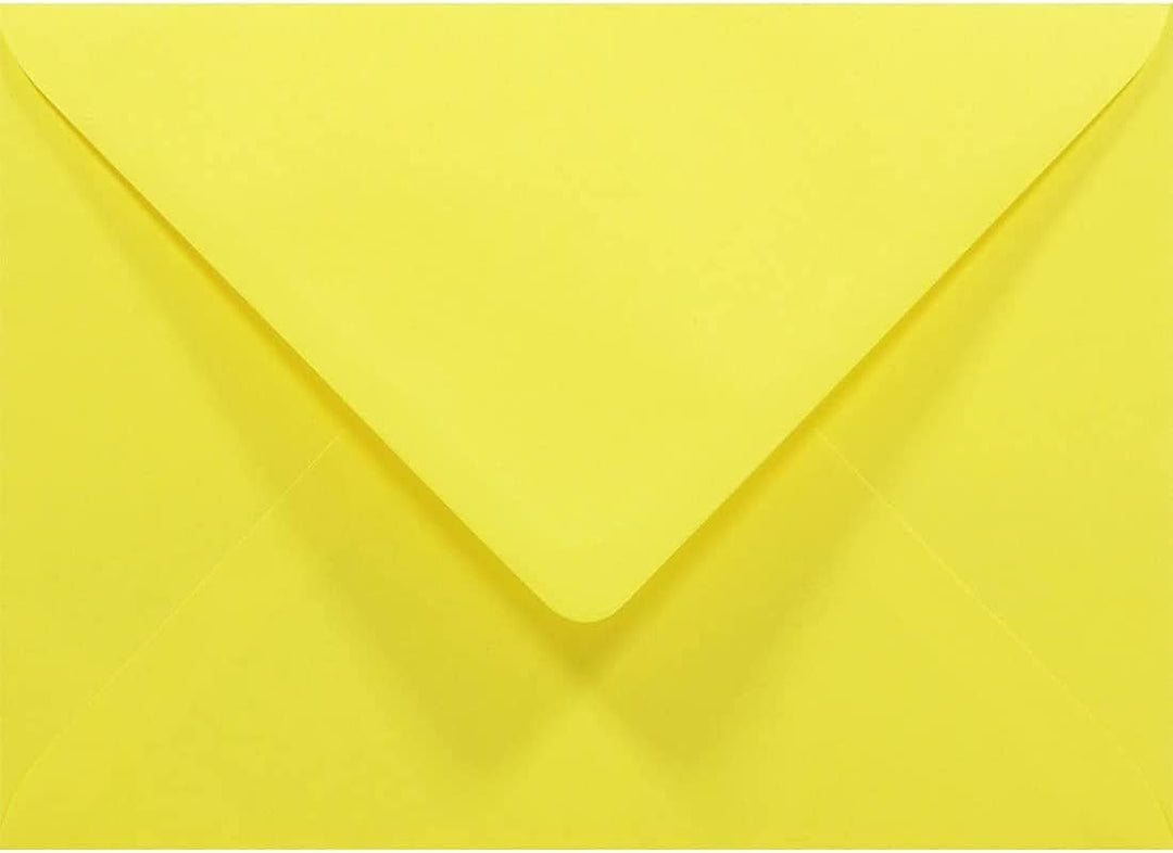 Netuno 1000 Umschläge Gelb DIN B6 125x 175 mm 80g Rainbow gelbe Briefumschläge farbig bunte Briefhül