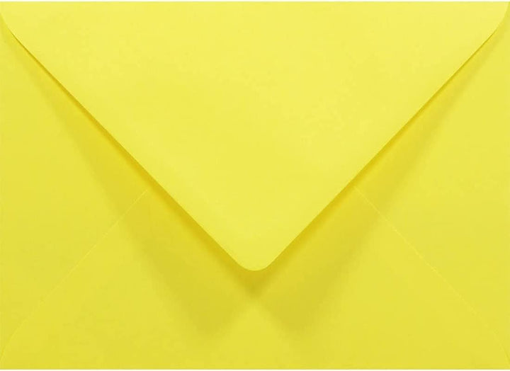 Netuno 1000 Umschläge Gelb DIN B6 125x 175 mm 80g Rainbow gelbe Briefumschläge farbig bunte Briefhül