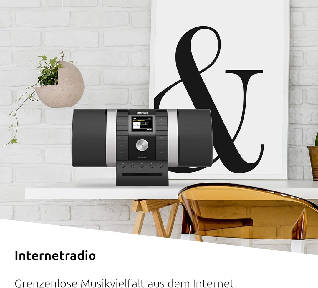 TechniSat MULTYRADIO 4.0 - Internetradio (WLAN Radio, DAB+, UKW, Spotify, Bluetooth, CD-Player, USB,