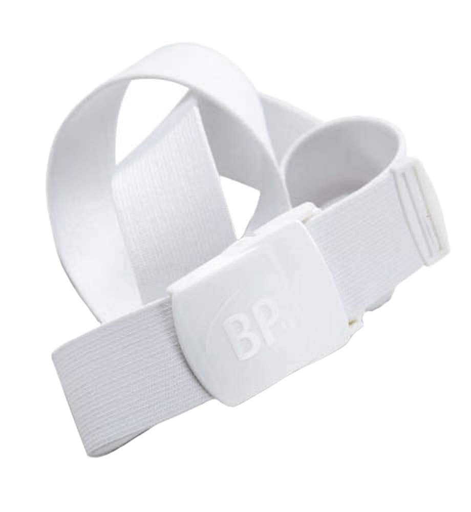 BP 1080-001-21-130 Gürtel, aus elastischem Gurtband und Polyamid, ISO 15797, 100% Polyester, weiss ,