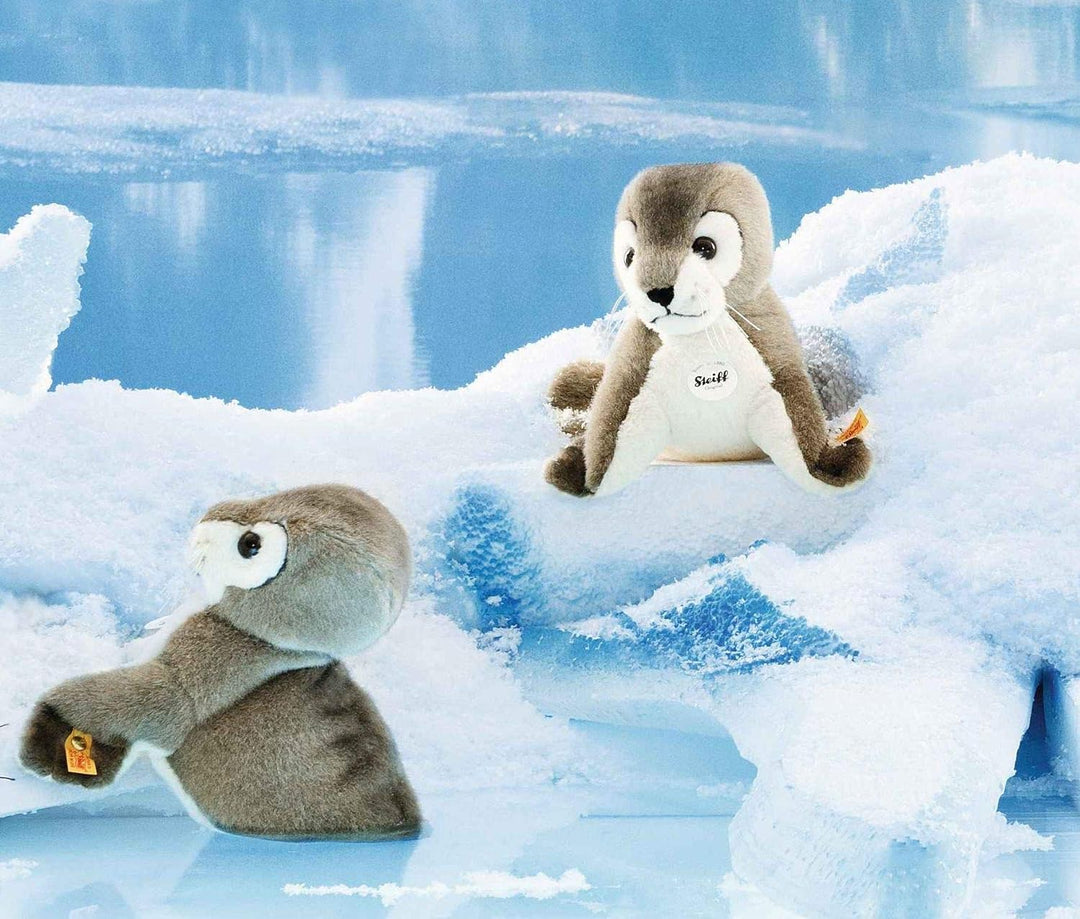 Steiff Robby Seehund - 30 cm - Kuscheltier für Kinder - kuschelig & waschbar - grau/weiss (063114)