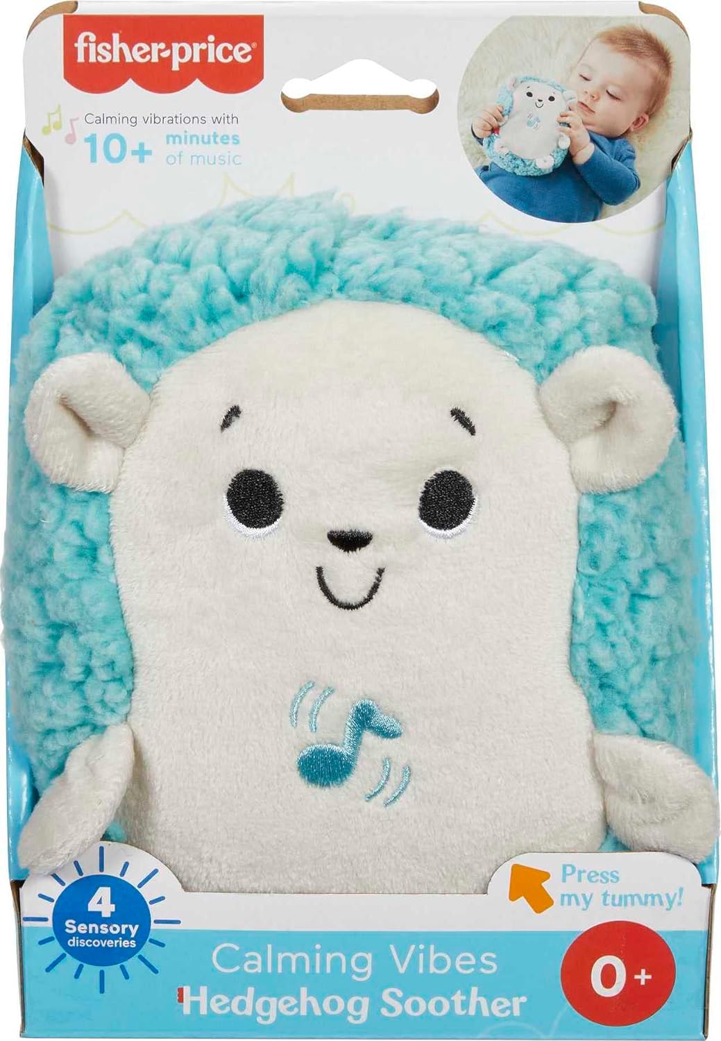 Fisher-Price FXC58 - Schlaf-Igel Spieluhr aus Plüsch, Einschlafhilfe für Babys, Babyerstausstattung,