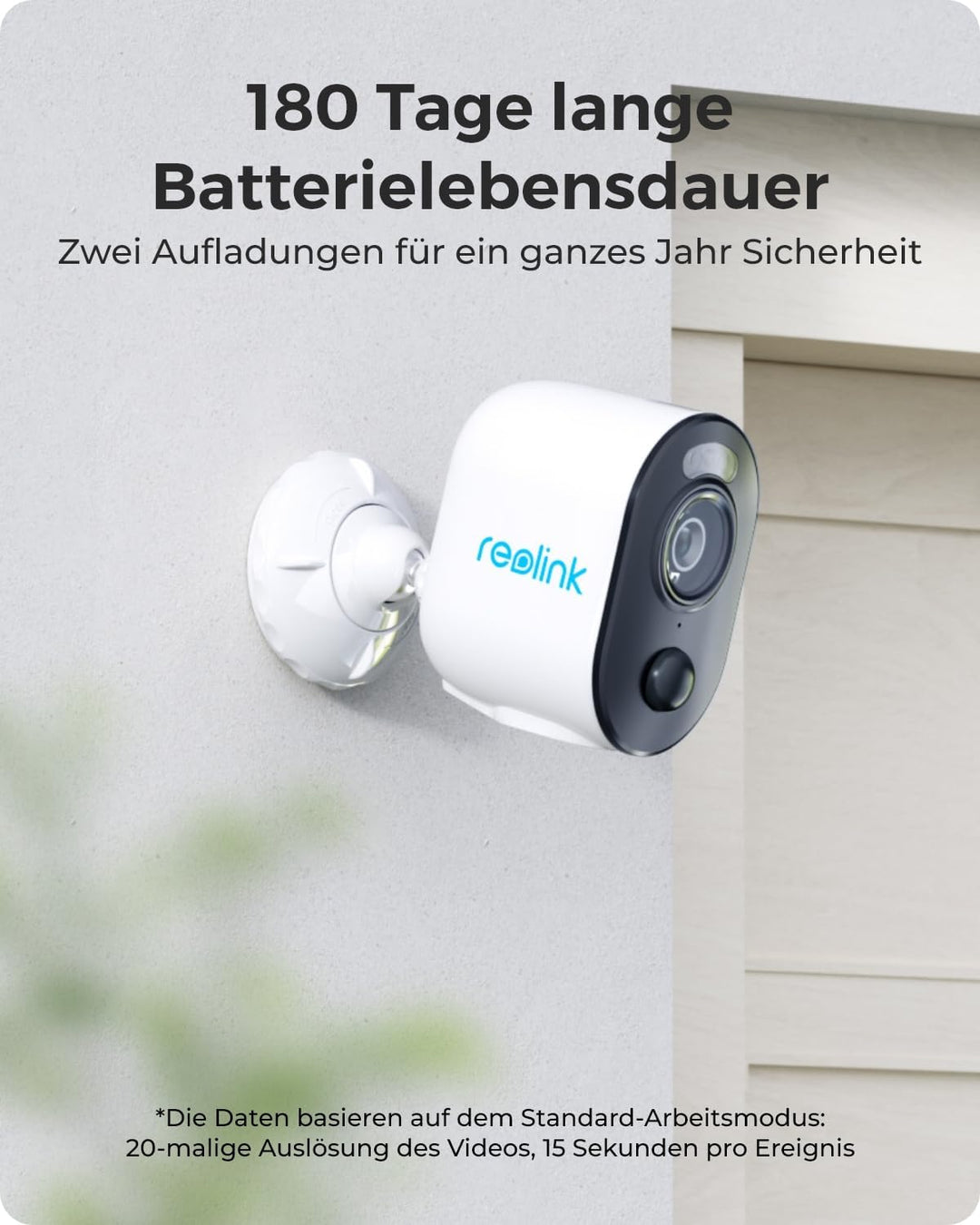 Reolink 2K Überwachungskamera Aussen Akku Set mit Spotlight, Farbnachtsicht, 6 Monate Akkulaufzeit,