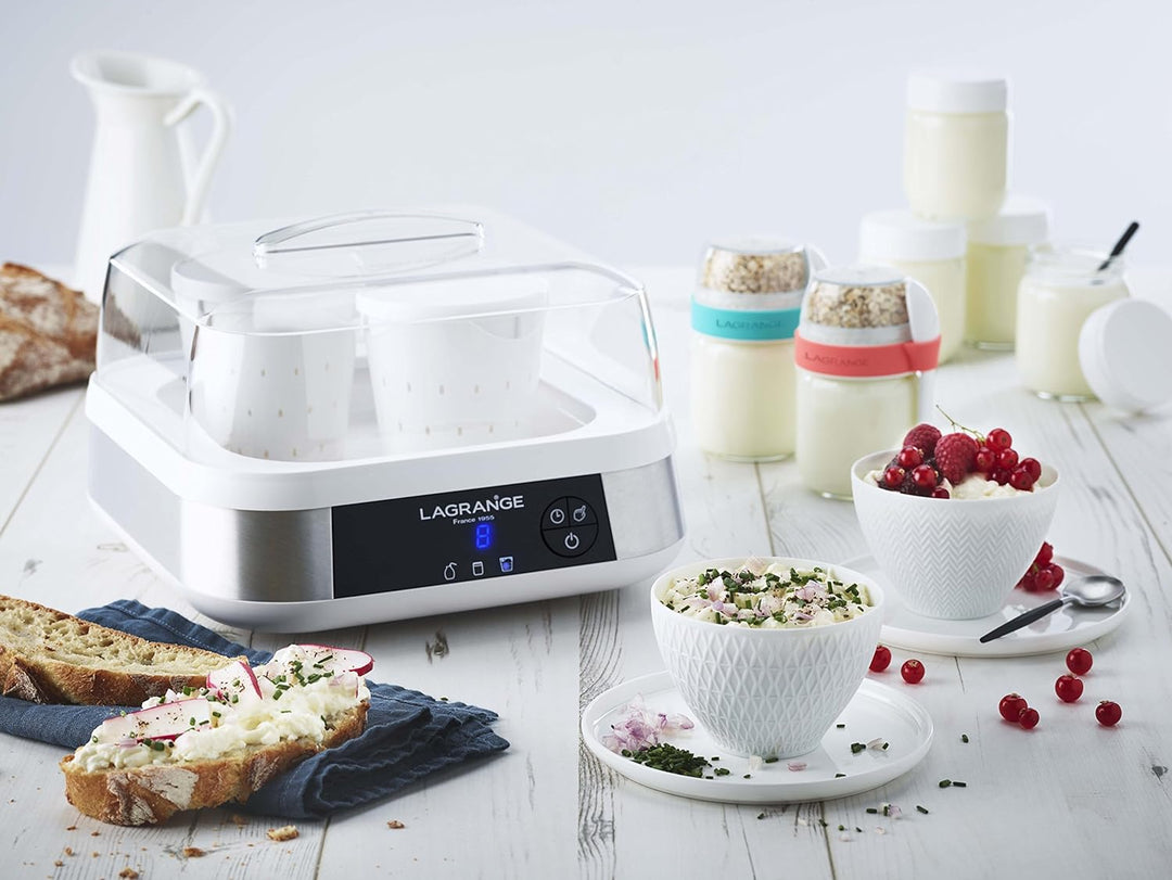 LAGRANGE 459602 yaourtière-fromagère/Flaschenbürste Edelstahl 18 W Joghurtbereiter Käse