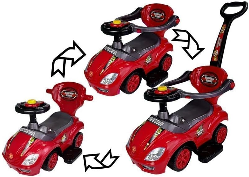 BSD Baby Spielzeugauto 381 Mega Car Deluxe Red Rot Lauflernhilfe Lauflernwagen Kinderfahrzeuge