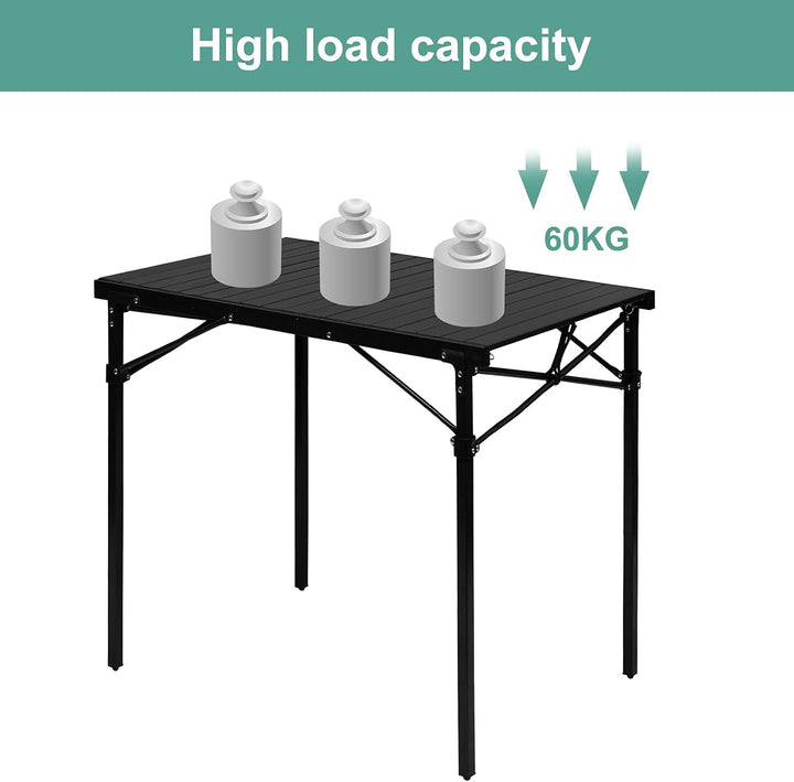 WOLTU Alu Tisch Campingtisch Buffettisch 104x69x70cm(LxBxH) zusammenklappbar und tragbar Reisetisch,
