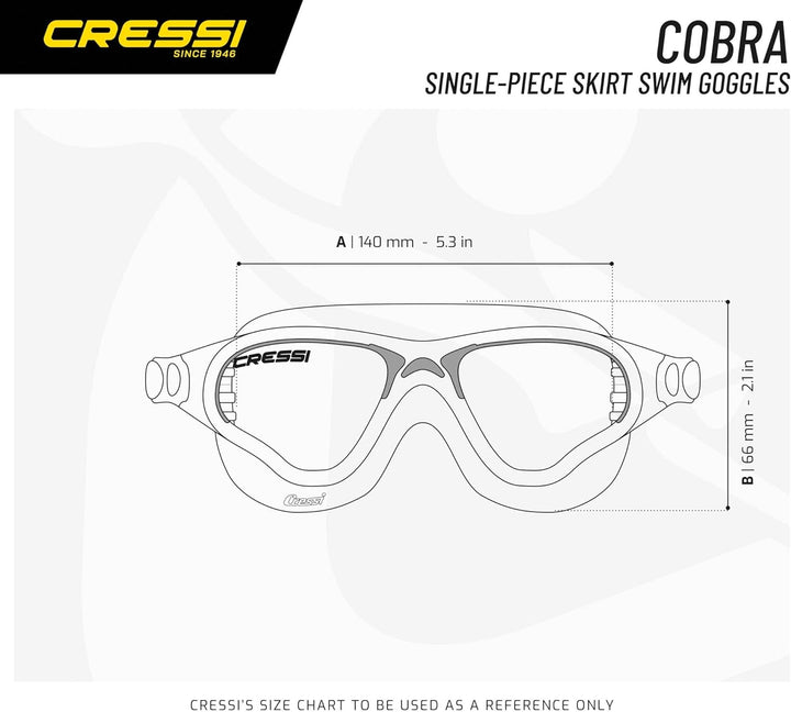 Cressi Swim Schwimmbrille Cobra Einheitsgrösse Schwarz, Einheitsgrösse Schwarz