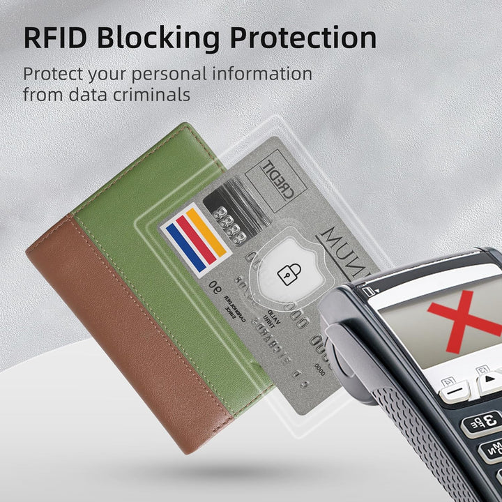 VISOUL Echt Leder Geldbörse Herren mit RFID Schutz Portemonnaie Gross mit Münzfach 10 Fächer Echtled