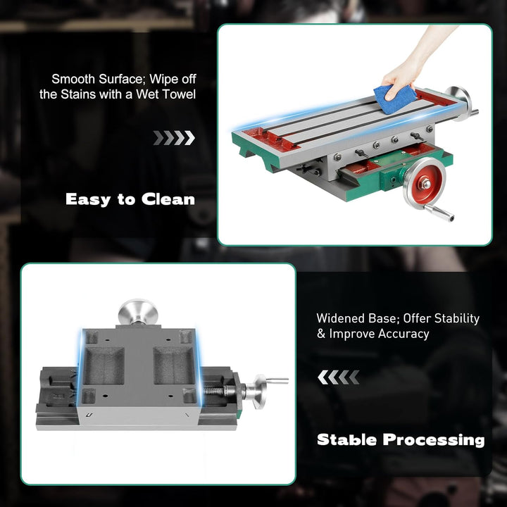 Kreuztisch Frästisch 450 x 170 mm, kreuztisch Tischbohrmaschine Metall Fräsmaschine, Multifunktions