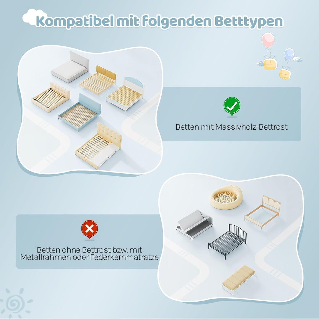 WOLTU Bettgitter, 150 cm Bettschutzgitter für Kinder Baby, Rausfallschutz Bett Boxspringbett Kinderb