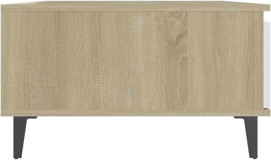 FIRBNUS Couchtische mit Offenes Fach Side Table Beistelltisch Wohnzimmertisch Modern Design Tisch Wo