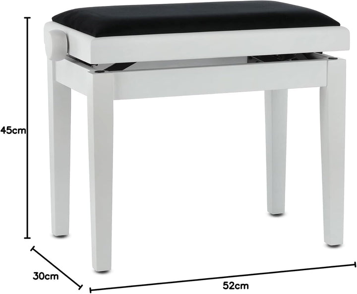 GEWA Pianobänke, Pianostuhl Deluxe weiss matt Weiss Matt Deluxe, Weiss Matt Deluxe