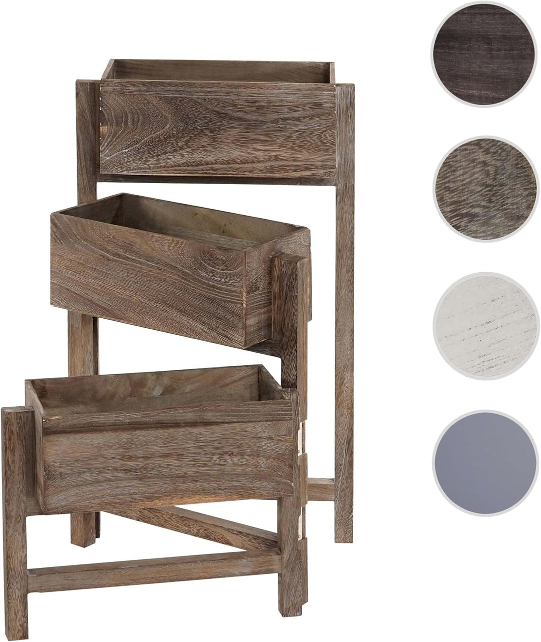 Mendler Pflanzregal T275, Standregal Blumenständer Pflanzkasten, 65x108x15cm, Holz Shabby-Look Vinta
