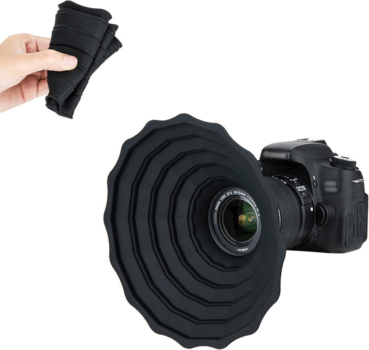 JJC Silikon Gegenlichtblende, Universal, Faltbar, Entspiegelt, für Canon, Nikon, Sony, Fuji, DSLR-Ka