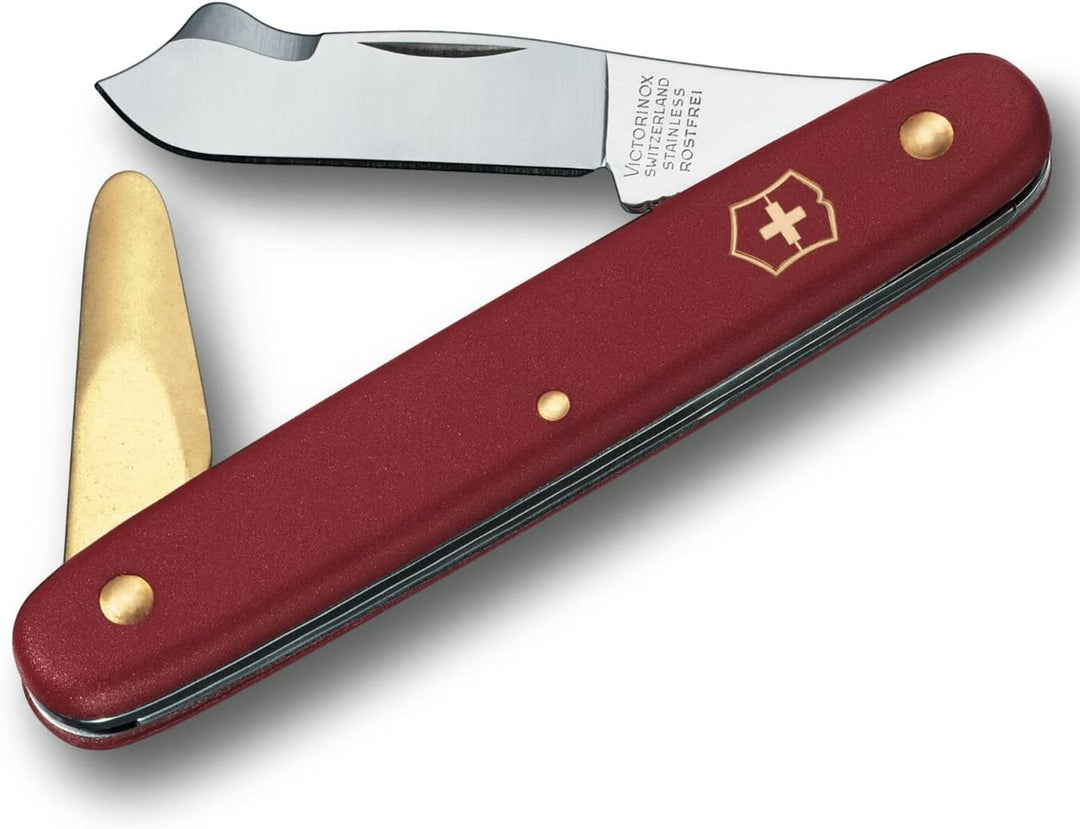Victorinox, Taschenwerkzeug, Garten, Okuliermesser Kombi 2, rot, 3, Funktionen, Klinge, spitz | Rind