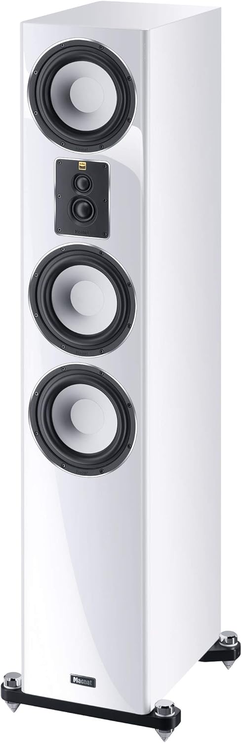 Magnat Signature 707, weiss, 1 STK. - dynamischer 4-Wege Stand-Lautsprecher mit edler Hochglanz-Fron