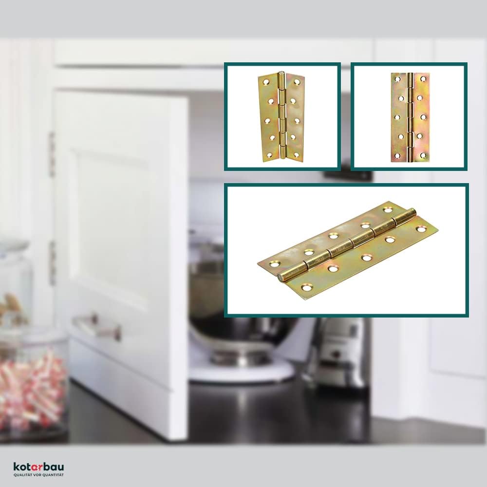 KOTARBAU® Möbelscharniere 100 x 45 mm 25 St. Gerollte Scharniere Alle Grössen Tischband Türband Möbe