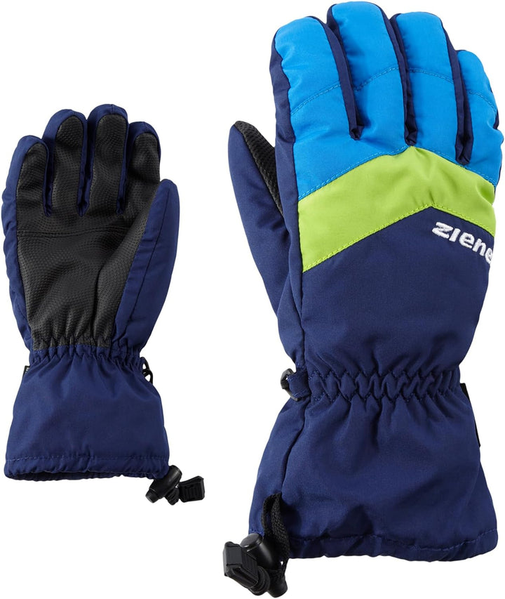 Ziener Kinder LETT AS glove junior Ski-Handschuhe/Wintersport | wasserdicht, atmungsaktiv 7.5 blau (