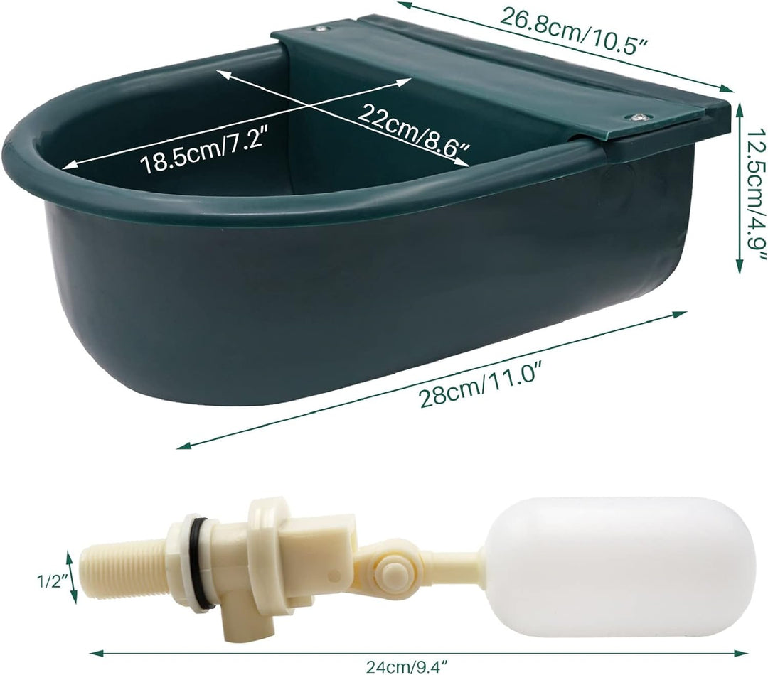 Breuaily Tränke für Pferde, Traumbad, automatischer Futternapf mit schwimmendem Ventil für Pferde, R