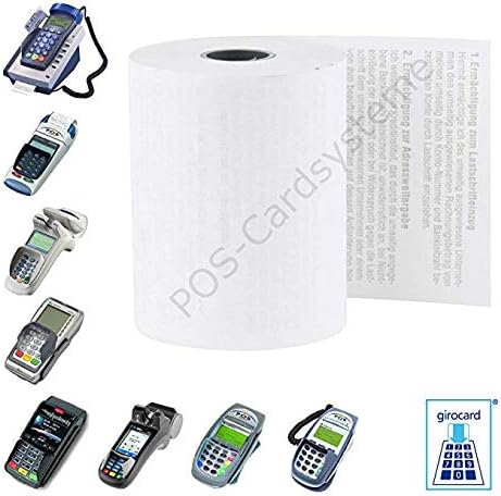 50 EC-Cash Thermorollen 57mm x 18m x 12mm für EC-Gerät Ingenico ICT 220, IWL 250, Verifone VX, CCV m