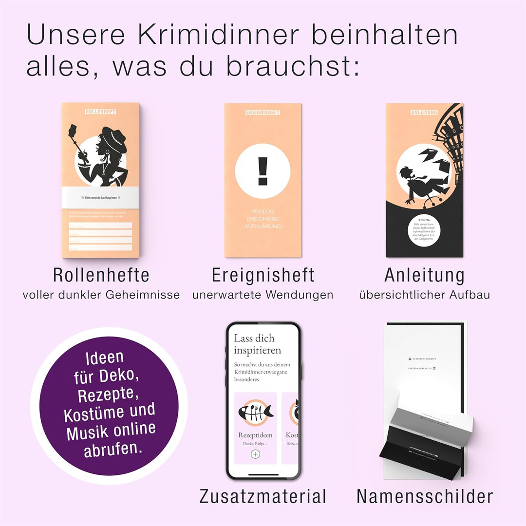 CULINARIO MORTALE® – Fördern, feiern, feuern - Krimidinner für Zuhause für 6 bis 8 Personen - unterh