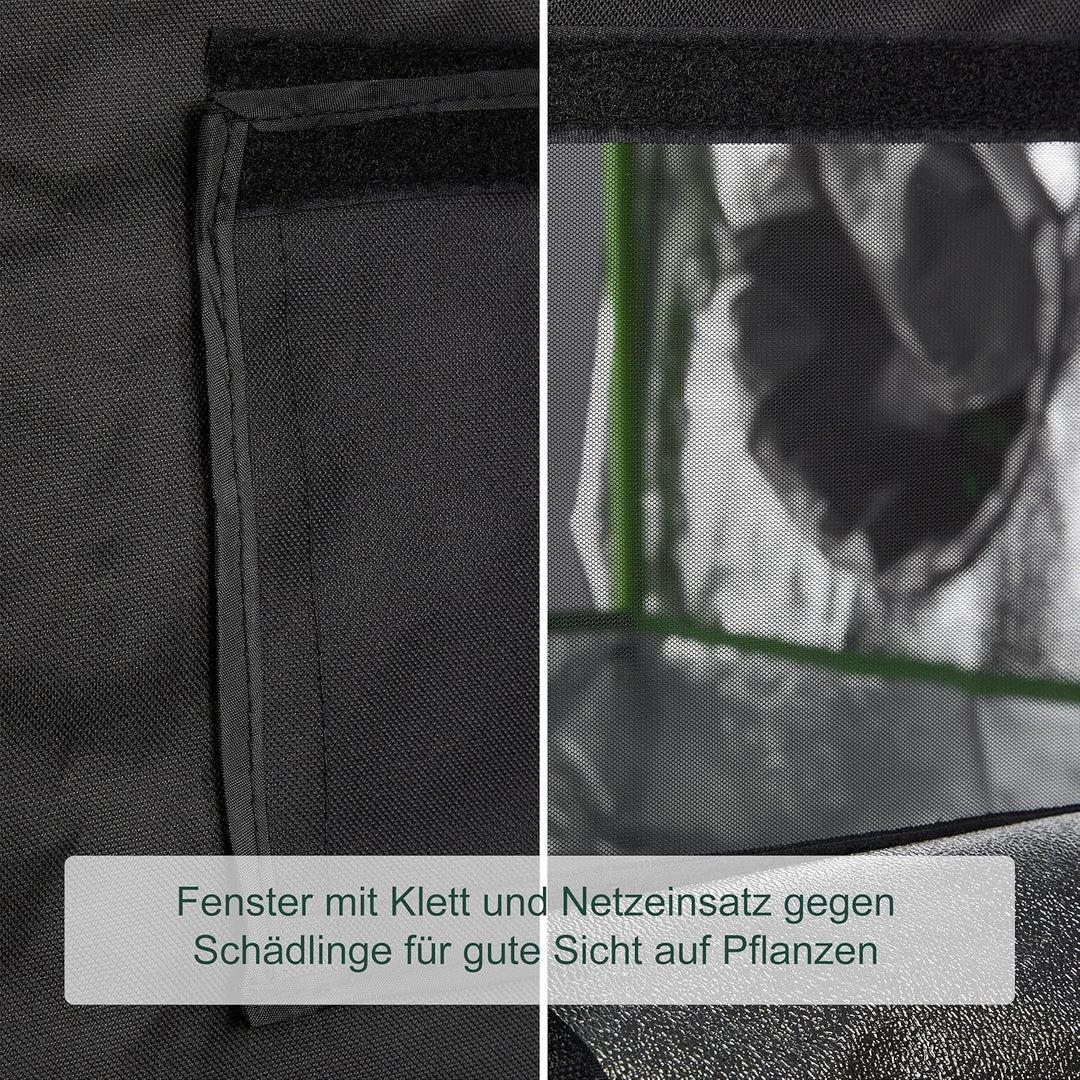Relaxdays Growbox, HxBxT: 120x60x60 cm, Pflanzen Anbau, Reflexionsfolie innen, verdunkeltes Zuchtzel