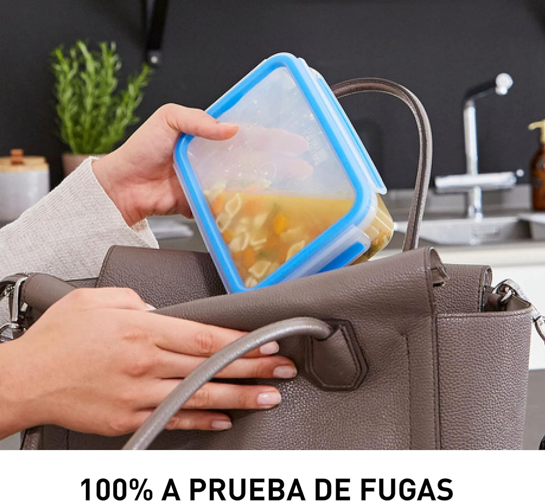 Emsa Clip&Close Fresh 6er Set luftdichte Behälter, 0,8 l, hygienisch, geruchs- und geschmacksneutral