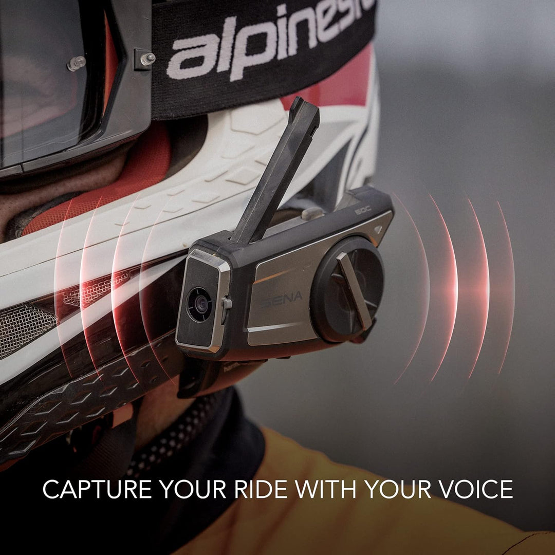 Sena 50C Motorrad Kommunikations & 4K Kamerasystem mit Sound by Harman Kardon und Premium Mikrofon &