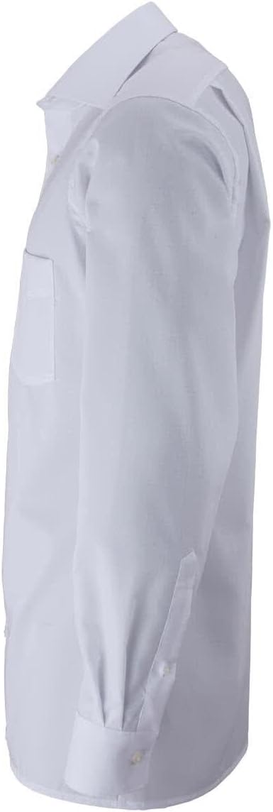 OLYMP Luxor modern fit Hemd Haifisch Kragen Langarm Popeline weiss 45 Weiss, 45 Weiss