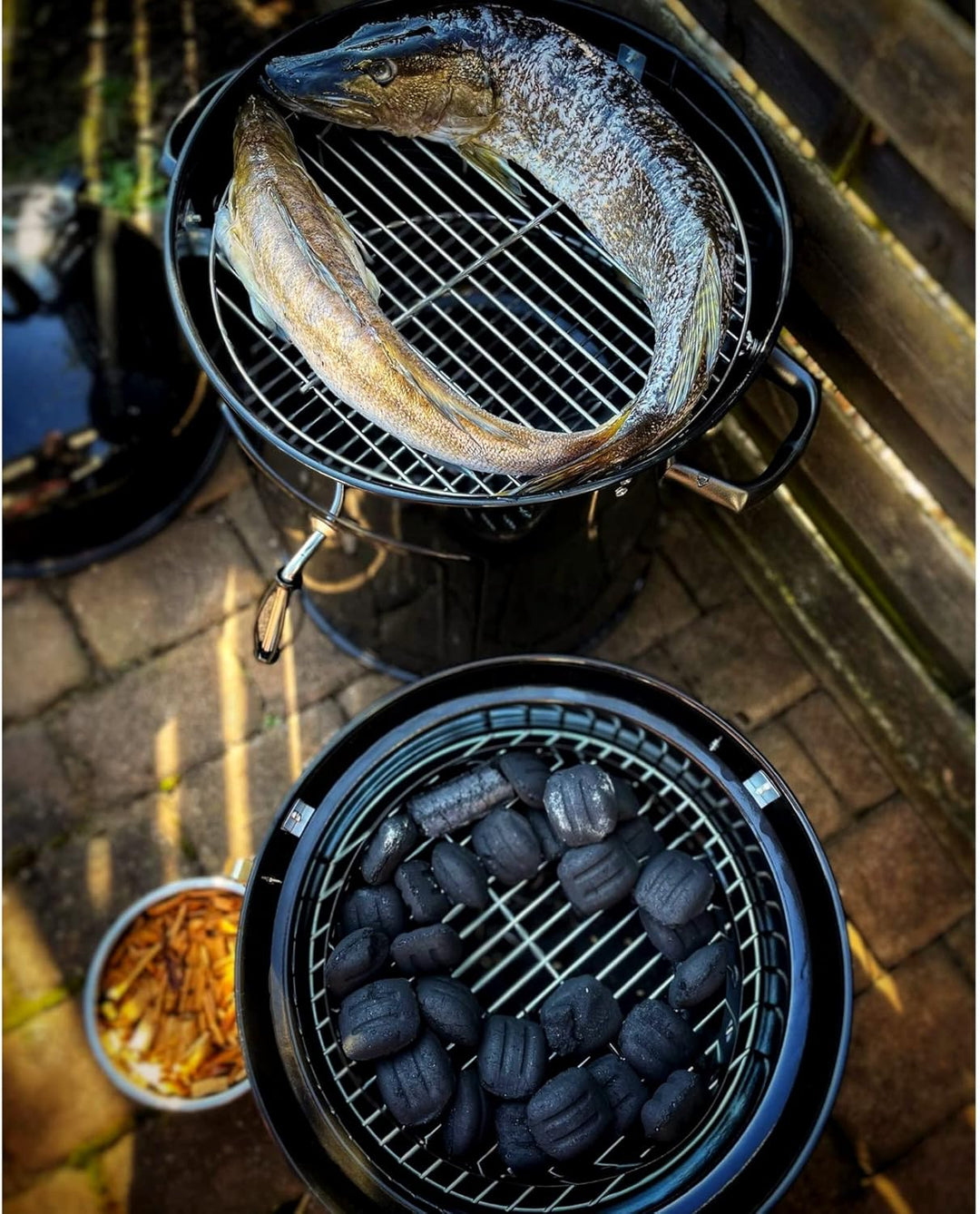 BBQ-Toro Räuchertonne Oak Ø 47 cm | Grilltonne, Räucherofen Holz, Smokertonne, 4in1 Grillfass, Räuch