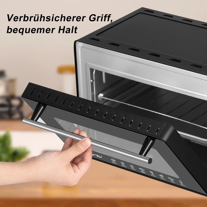 WOLTU Minibackofen 12 Liter, 800 Watt Toasterofen | Pizzaofen | Backblech mit Timer Mini Backofen fü