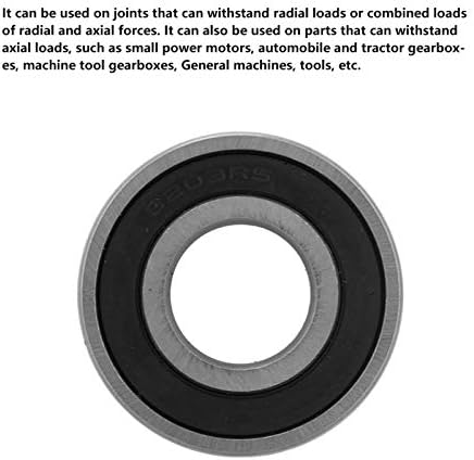 Packung mit 10 Rillenkugellagern 6203-2RS, 17 x 40 mm, geräuschloses, langsam laufendes Stahllager,