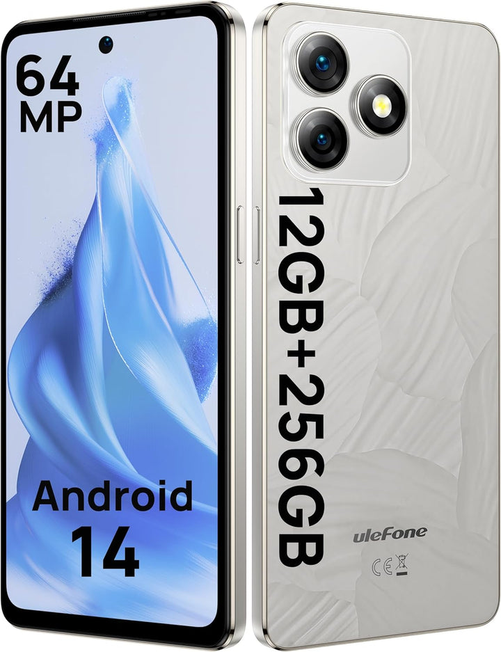 Ulefone Note 18 Pro Handy ohne vertrag, 64MP+50MP+32MP Kamera 12GB+256GB/SD-2TB Android 14 Smartphon