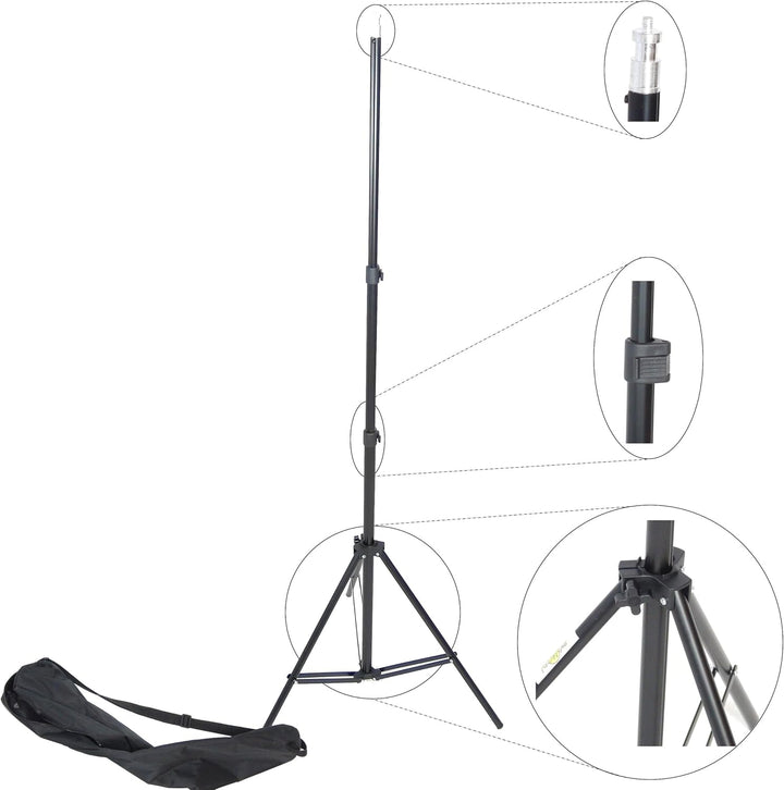 DynaSun Lampenstativ W803 220cm Profi Qualität Stativ für Blitze/Lampen + Tasche, 220 cm