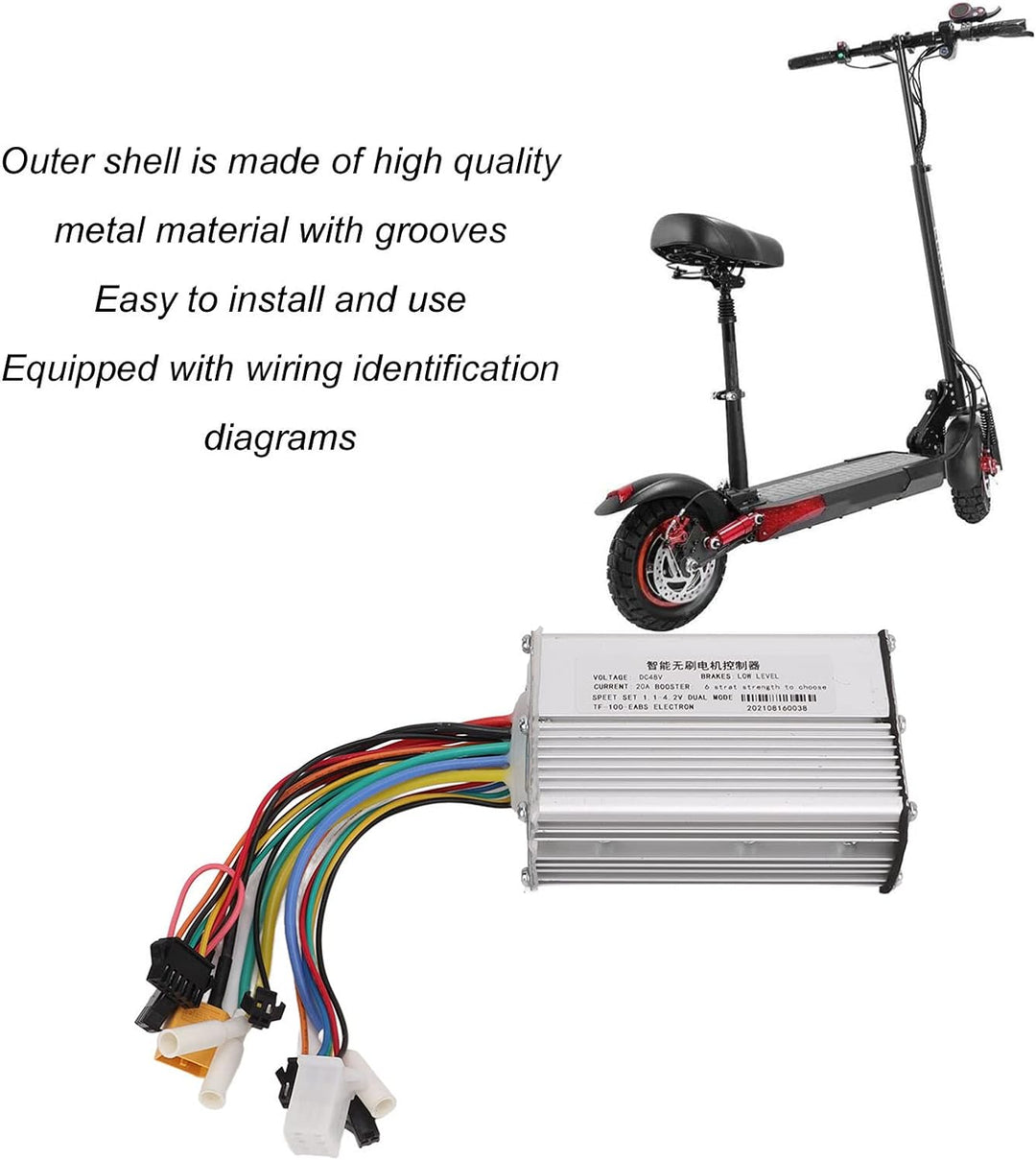 BuyWeek Elektroroller Controller, 48V 20A Brushless Motor Controller Roller Motor Controller Kompati