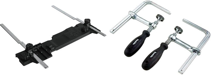 Führungsschienenadapter D & 194385-5 Schraubzwinge 1 Paar (2 Stück), Silber, 5 x 160 mm Bundle mit S