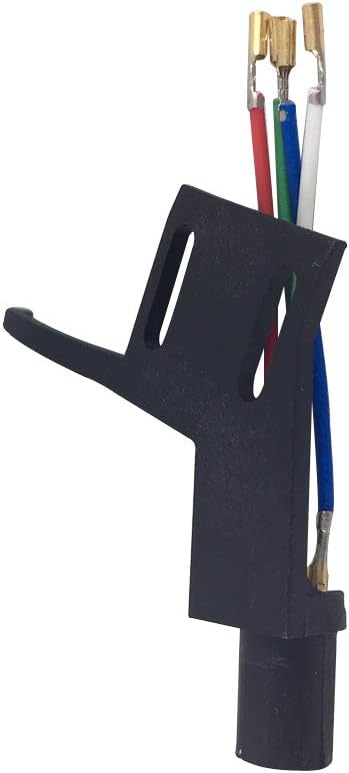 Headshell lang ADC 7 Polig schwarz Systemträger passend für Plattenspieler mit geradem Tonarm
