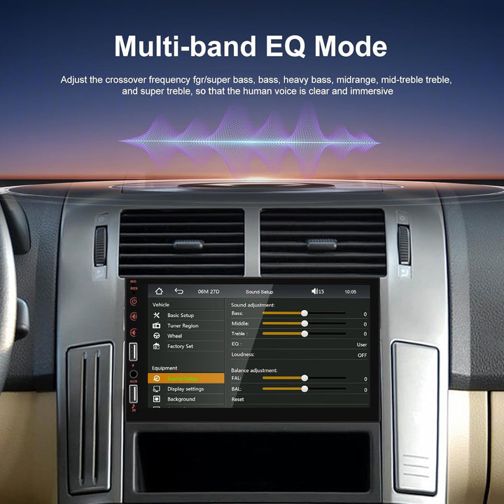 Hikity Autoradio 1 Din Wireless Carplay Android Auto mit Bildschirm 7 Zoll Touch Display Auto Radio