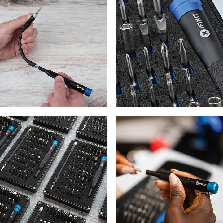 iFixit Mako Precision Bit Set, Bit-Kit mit 64 Bits (4 mm) und Präzisions-Schraubendreher für die Rep