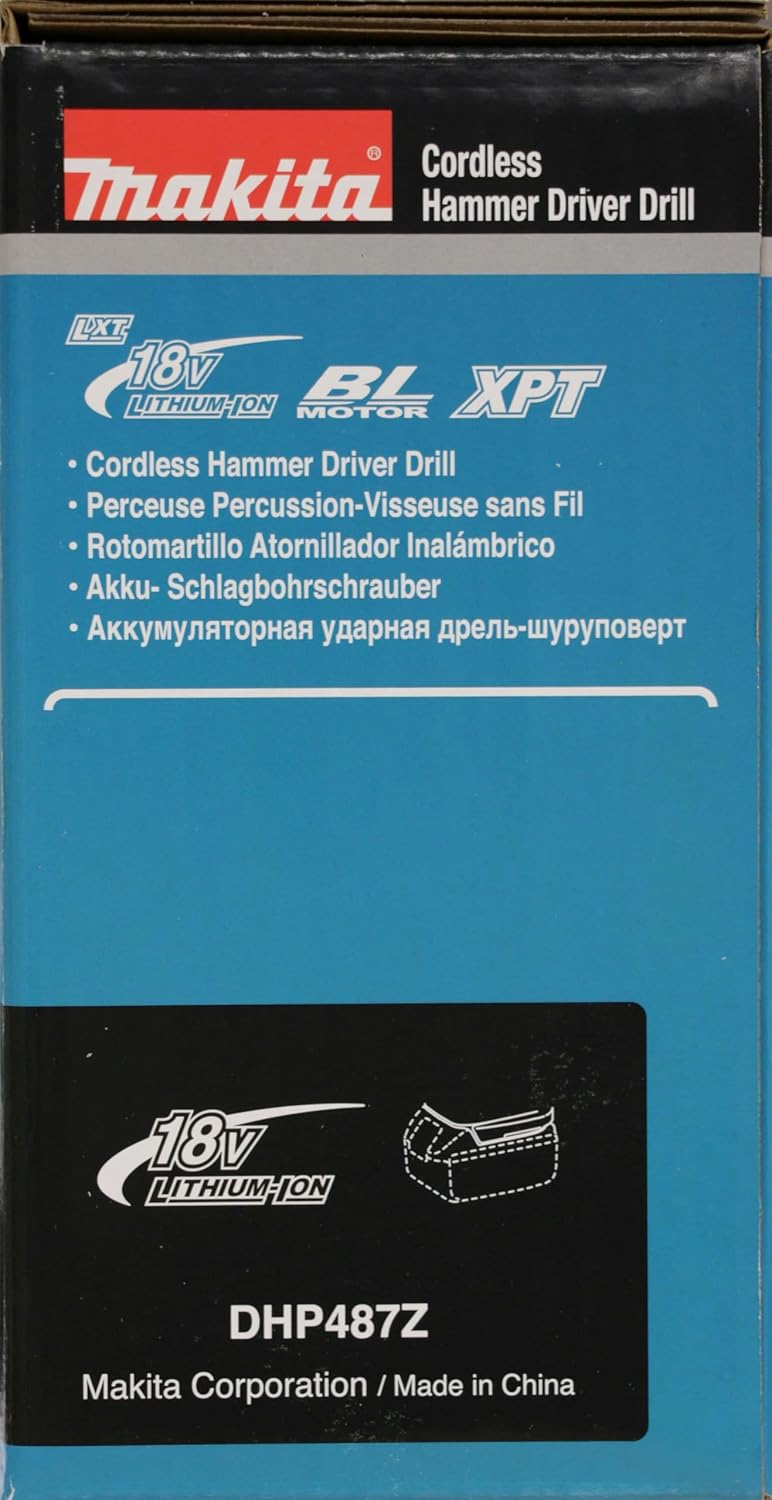Makita DHP487Z Akku-Schlagbohrschrauber 18V (ohne Akku, Ohne Ladegerät) Akku-Schlagbohrschrauber Sin