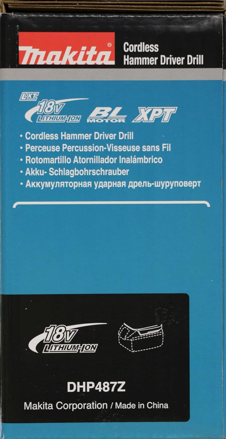 Makita DHP487Z Akku-Schlagbohrschrauber 18V (ohne Akku, Ohne Ladegerät) Akku-Schlagbohrschrauber Sin