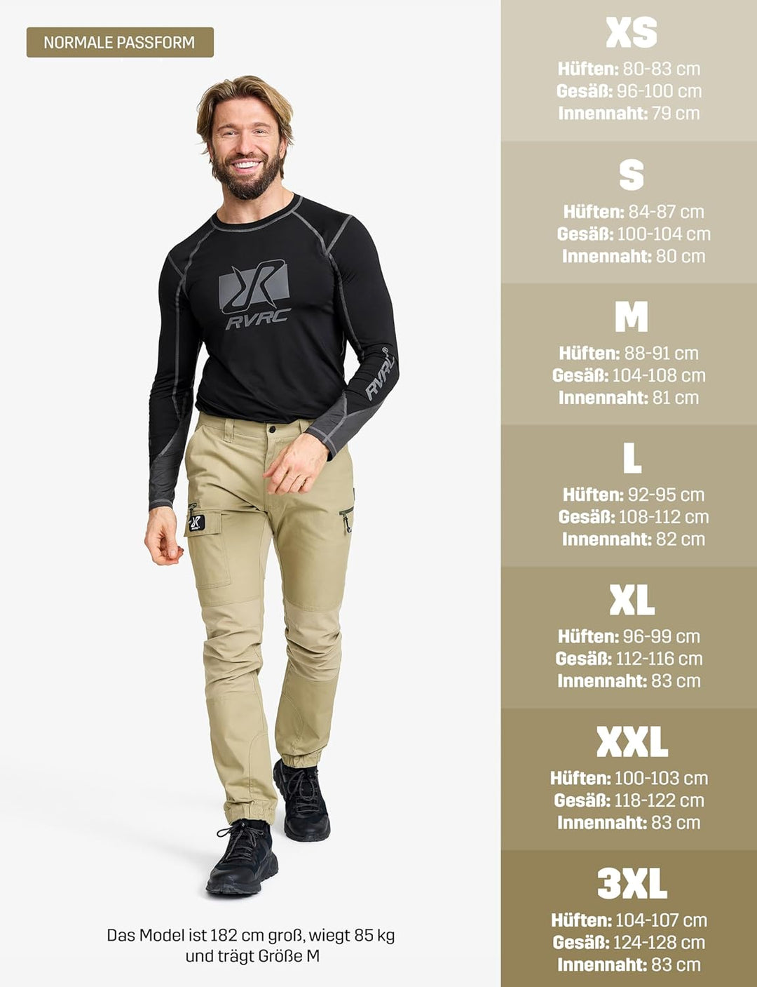 RevolutionRace Herren Nordwand Pants, Hose zum Wandern und für viele Outdoor-Aktivitäten S Khaki, S